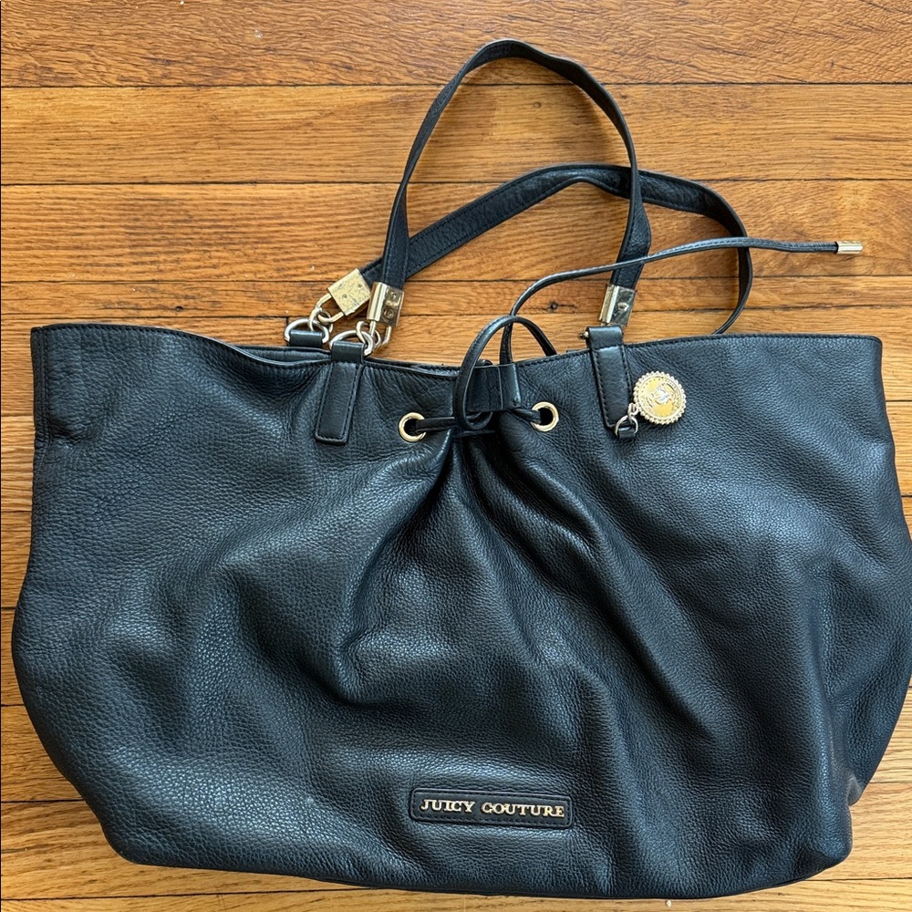 Juicy Couture Black Pebbled Tote
